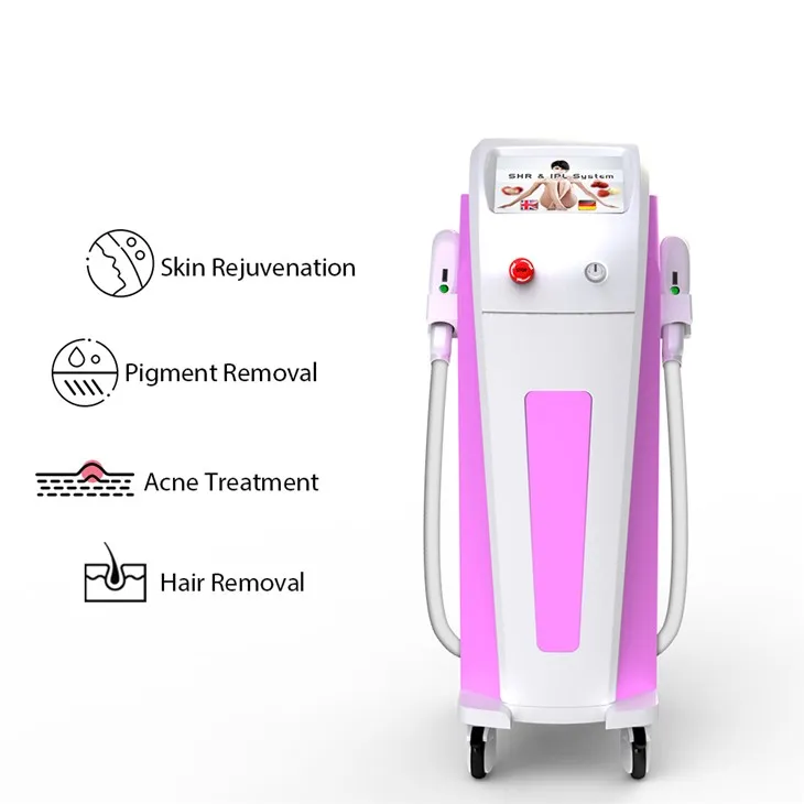 Double Handles IPL OPT SHR Permanent Hair Removal Machine For Salon